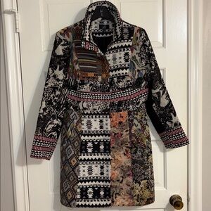 LM London Muse Multicolored Patchwork Women’s Coat